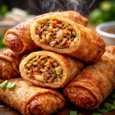 Image of Vegan Crispy Pork Egg Rolls