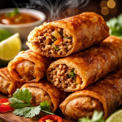 Image of Whole30 Crispy Pork Spring Rolls