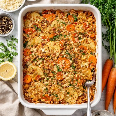 Image of Crispy Potato and Carrot Casserole