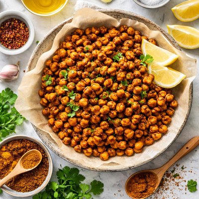 Image of Crispy Roasted Chickpeas with Moroccan Spices
