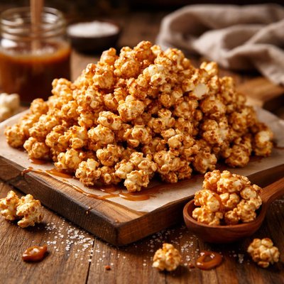 Image of Crispy Vanilla Caramel Popcorn