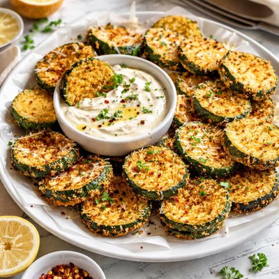 Image of Crispy Zucchini Rounds with Dip