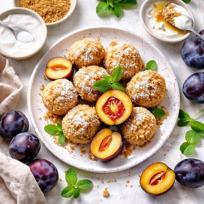 Image of Croatian Plum Dumplings Knedli Od Sljiva