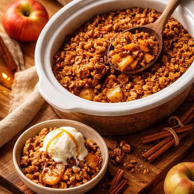 Image of Crock Pot Apple Crisp Dessert