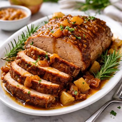 Image of Crock Pot Apple Glazed Pork Roast