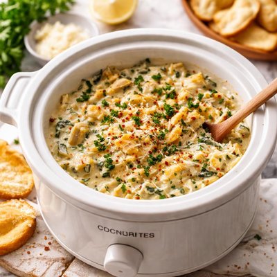 Image of Crock Pot Artichoke Cheese Dip