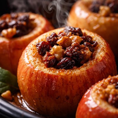 Image of Crock Pot Baked Apples with Raisins