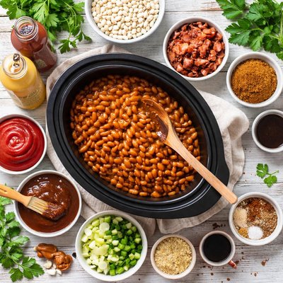 Image of Crock Pot Baked Beans from Scratch