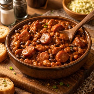 Image of Crock Pot Bbq Beans and Franks