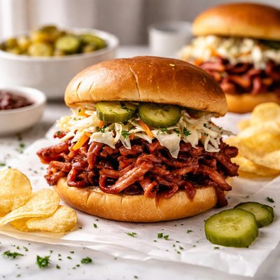 Image of Crock Pot Bbq Ham Sandwiches