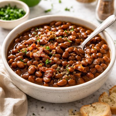 Image of Crock Pot Beans in Molasses
