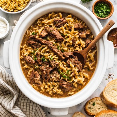 Image of Crock Pot Beef and Noodles