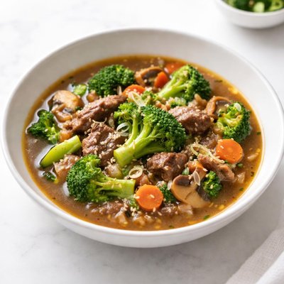 Image of Crock Pot Beef Broccoli Soup