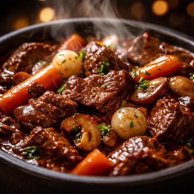 Image of Crock Pot Beef Burgundy Style