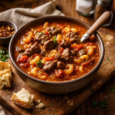 Image of Crock Pot Beef Goulash Soup