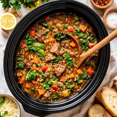 Image of Crock Pot Beef Lentil Soup