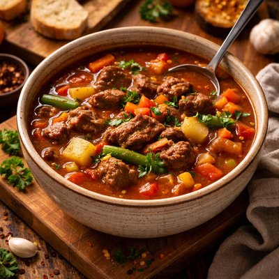 Image of Crock Pot Beef Vegetable Soup