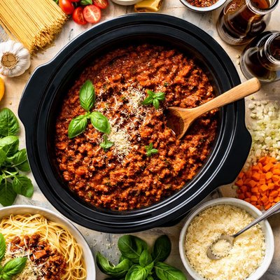 Image of Crock Pot Beer Bolognese