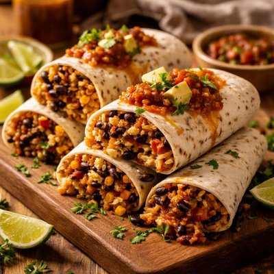 Image of Crock Pot Black Bean Burritos