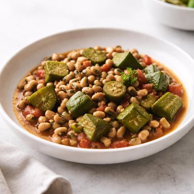 Image of Crock Pot Black Eyed Peas and Okra