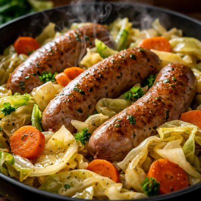 Image of Crock Pot Brats and Cabbage
