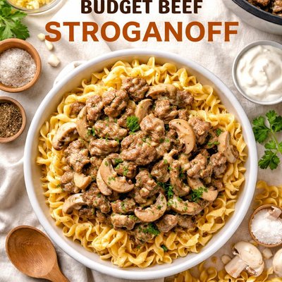 Image of Crock Pot Budget Beef Stroganoff