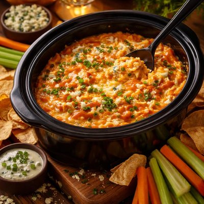 Image of Crock Pot Buffalo Chicken Wing Dip