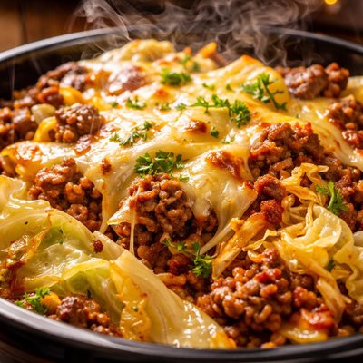 Image of Crock Pot Cabbage Burger Bake