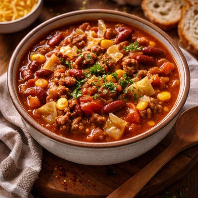 Image of Crock Pot Cabbage Chili Soup