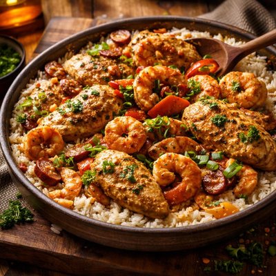 Image of Crock Pot Cajun Chicken and Shrimp