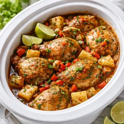 Image of Crock Pot Caribbean Chicken and Potatoes
