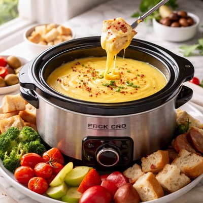 Image of Crock Pot Cheddar Fondue