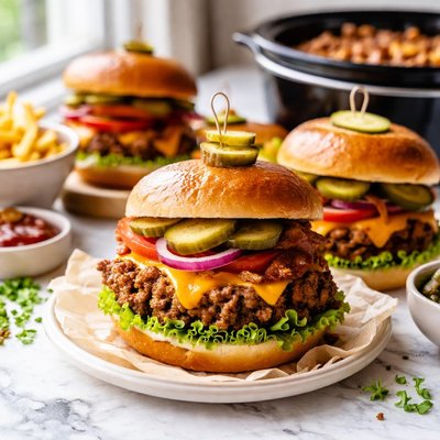 Image of Crock Pot Cheeseburgers Slow Cooker
