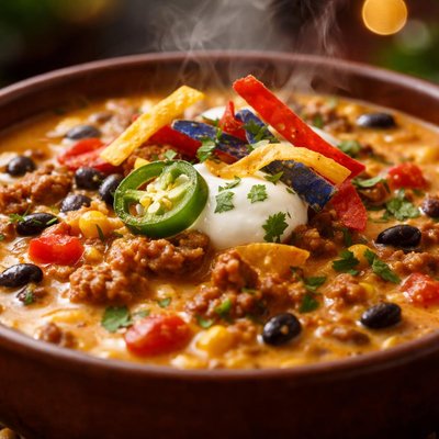 Image of Crock Pot Cheesy Taco Soup