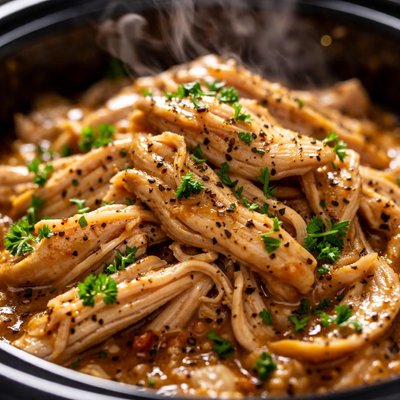 Image of Crock Pot Chicken 3 Ingredients Plus a Pinch