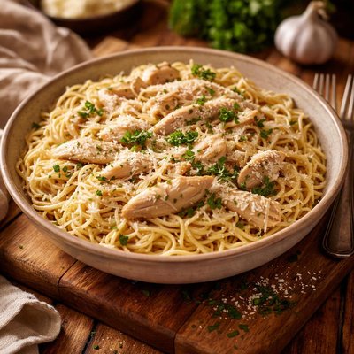 Image of Crock Pot Chicken and Angel Hair Pasta