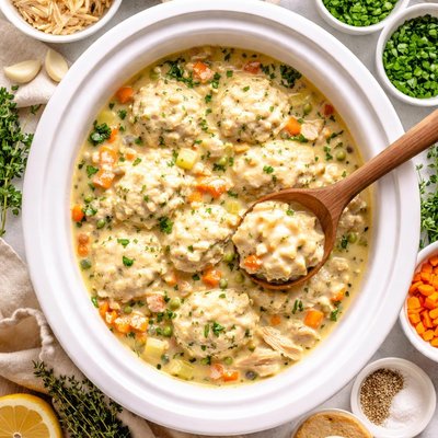 Image of Crock Pot Chicken and Dumplings