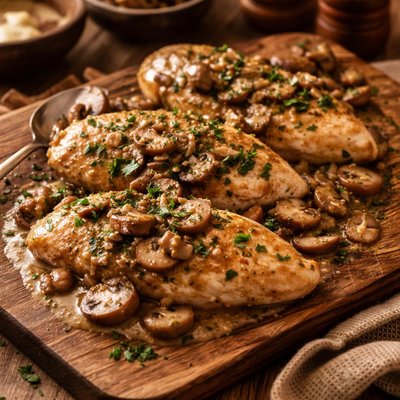 Image of Crock Pot Chicken and Mushrooms
