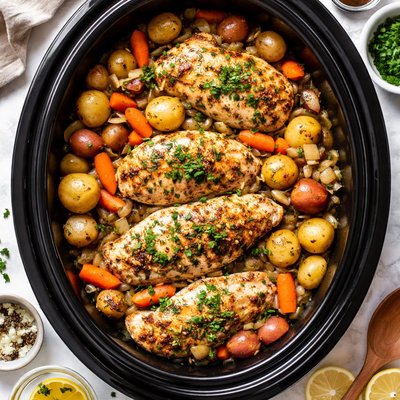 Image of Crock Pot Chicken and Potatoes