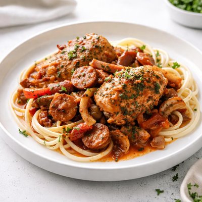 Image of Crock Pot Chicken and Sausage Cacciatore
