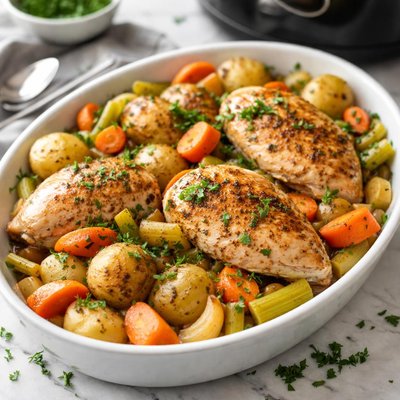 Image of Crock Pot Chicken and Vegetables