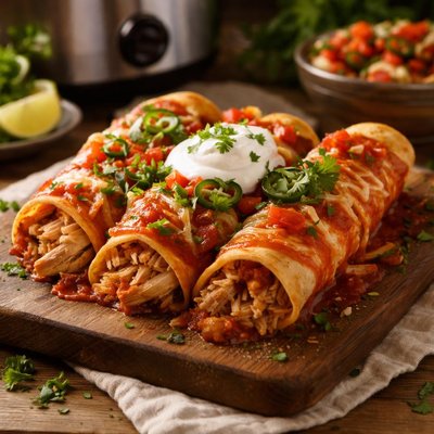 Image of Crock Pot Chicken Enchiladas