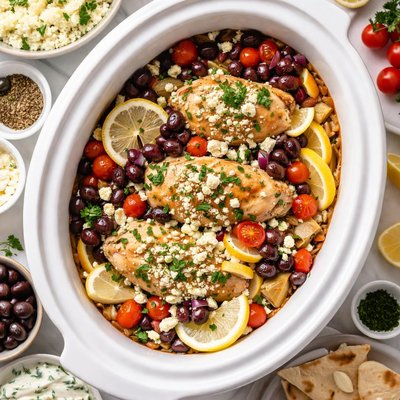 Image of Crock Pot Chicken Greek Style