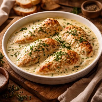 Image of Crock Pot Chicken in Creamy Chive Sauce