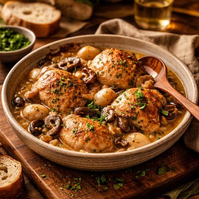 Image of Crock Pot Chicken in Wine