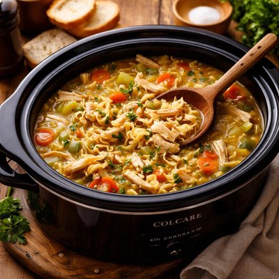 Image of Crock Pot Chicken Noodle Soup