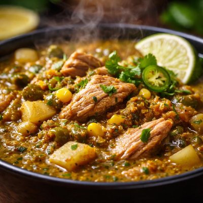 Image of Crock Pot Chicken or Beef or Pork Green Chile Stew