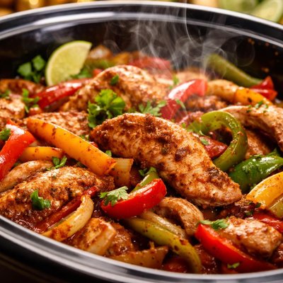 Image of Crock Pot Chicken or Pork Fajitas