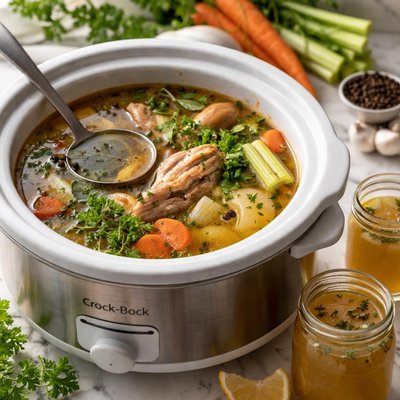 Image of Crock Pot Chicken or Turkey Stock