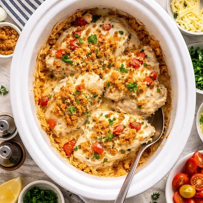 Image of Crock Pot Chicken Swiss Bake